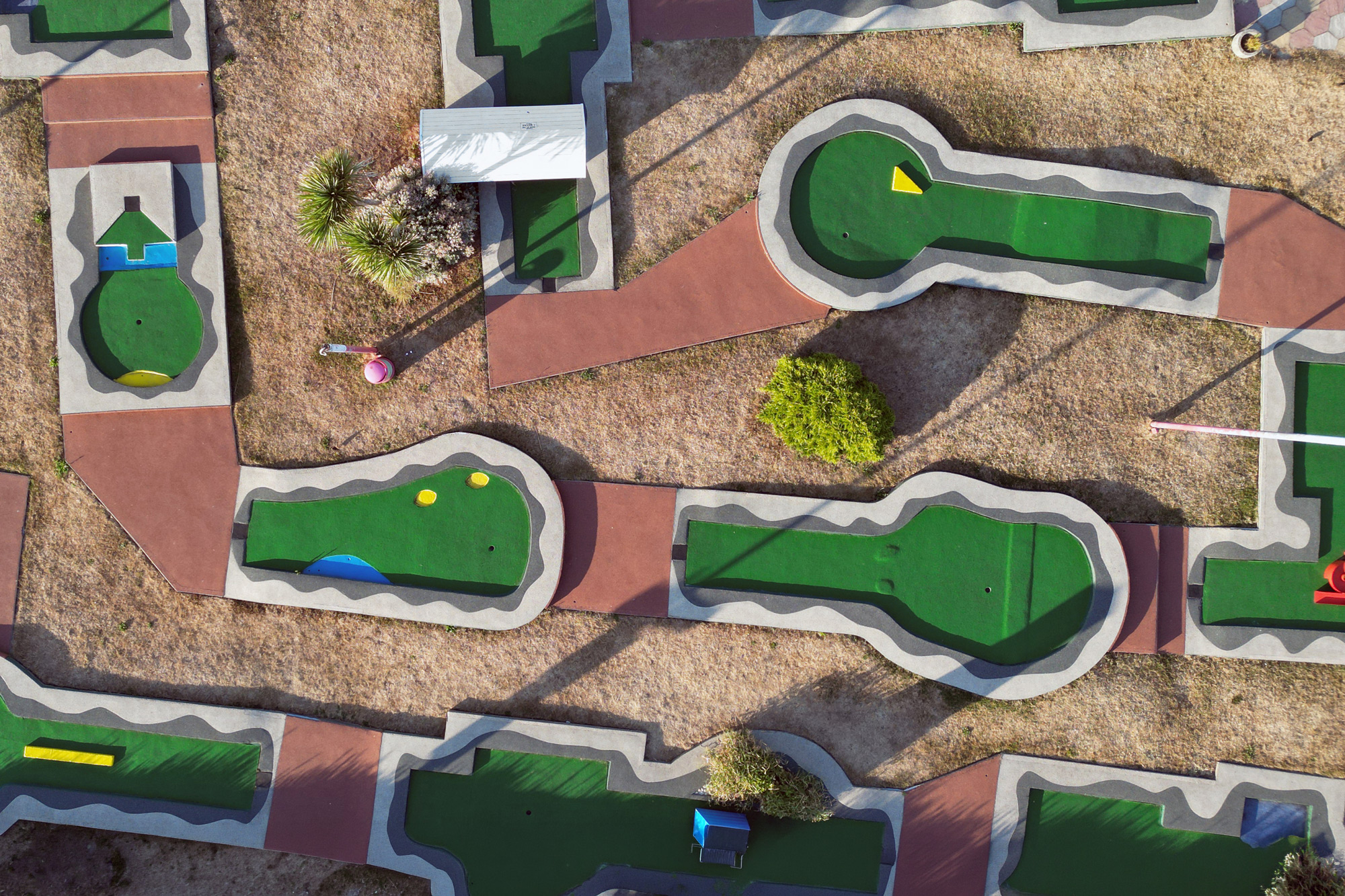 A group of people playing golf