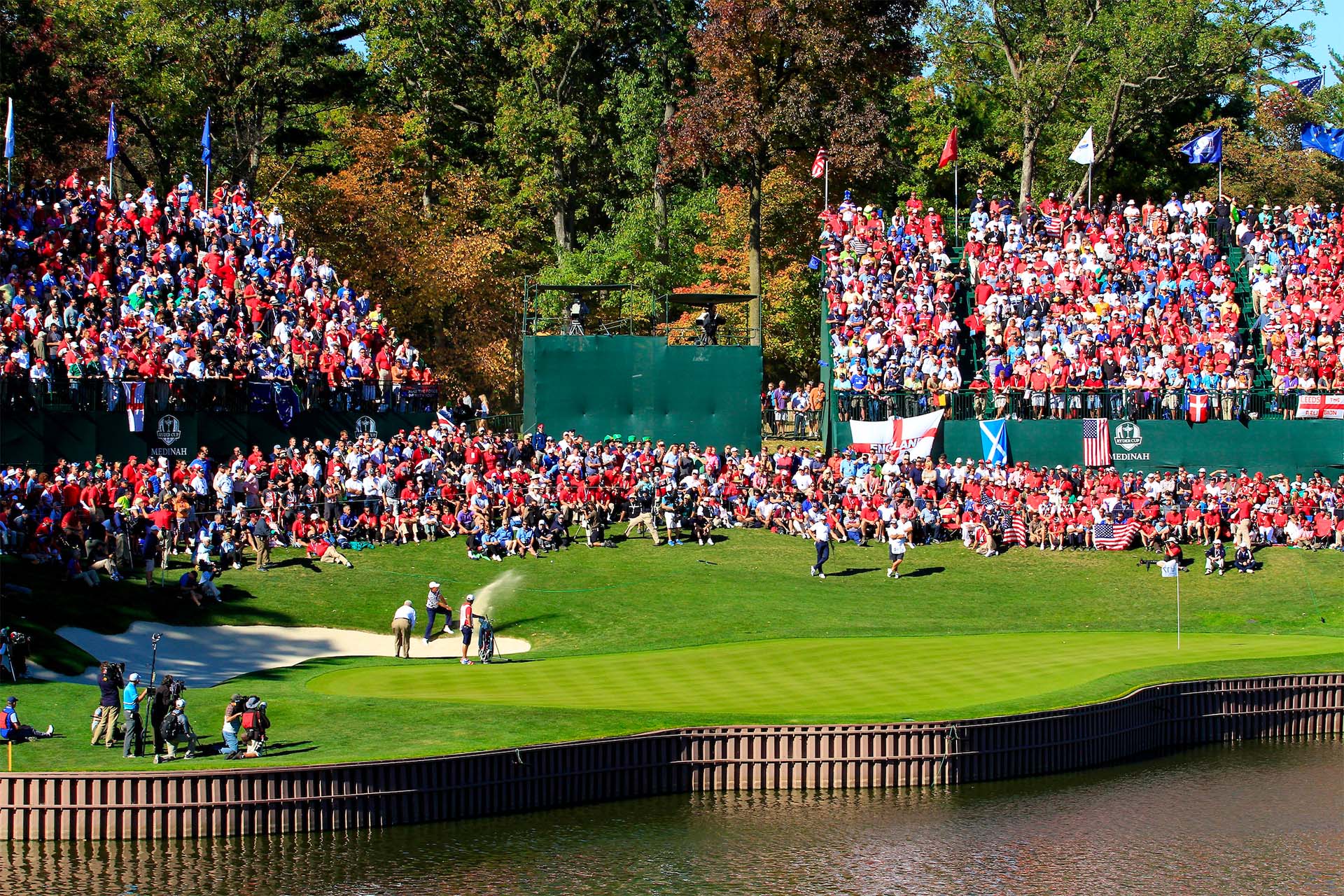 Golf tournament on a sunny day